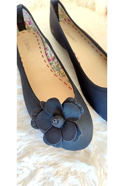 Exquise EXQUILY Marka Süet Siyah Babet