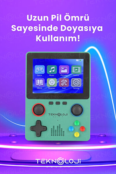 Teknoloji Gelsin X6 Oyun Konsolu YeniNesil El Atarisi 10.000 Adet Nostalji Oyun 3.5inç IPSEkran Mp3/Mp4/Video Gameboy