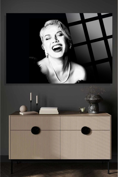 TAULART Sezen Aksu, negru, alb, de lux, 4 mm, masă din sticlă temperată, de î...