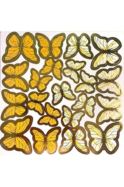 Parti Furyası Pasta Balon Üzeri Dekor Kelebek Süsler  Pasta Balon üzeri Süsle...