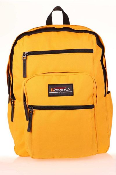 KAUKKO School Backpack - Full Pocket, Yellow K1610