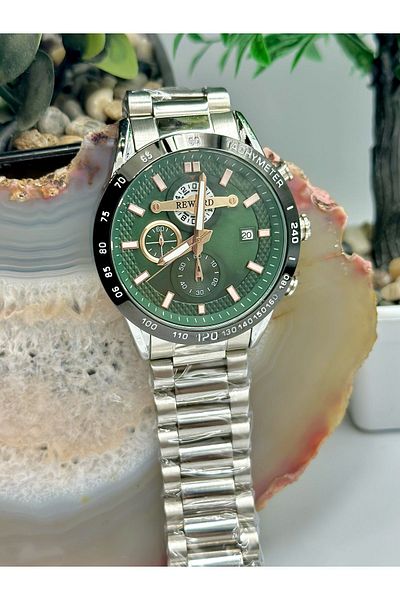 Reward New Season Brand Men's Wristwatch - with Calendar and Steel Band