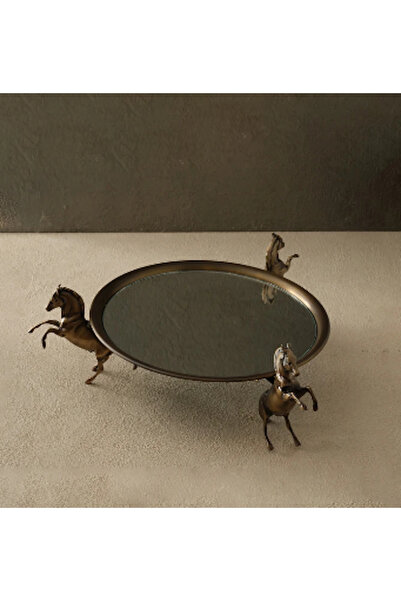 MIARIK DESIGN & DEKORASYON Dekoratif Aynalı Atlı Sunumluk