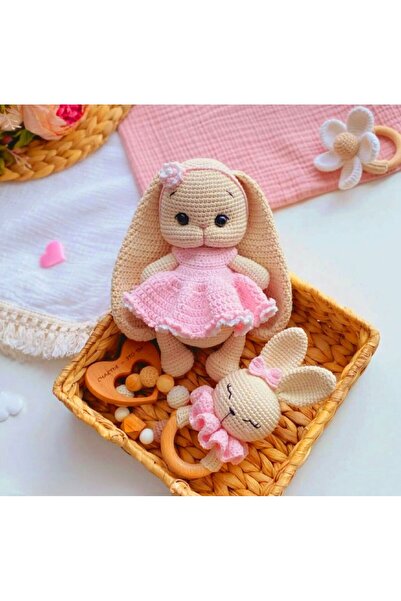 esmanın diyarı Amigurumi Uzun Kulak Tavşan Dağa 2 li Set