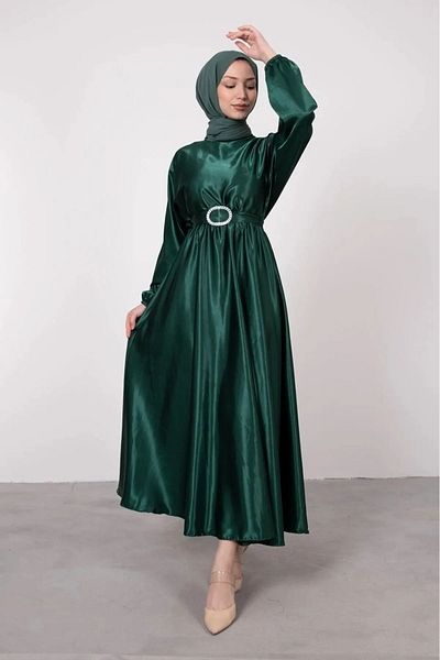 HB MODA COLLECTİON Σατέν Φόρεμα