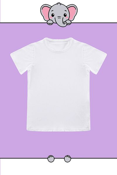 TRENDYOLKIDS Unisex Λευκό βαμβακερό κοντομάνικο μπλουζάκι 3 τεμ. - TKDSS24TS00019