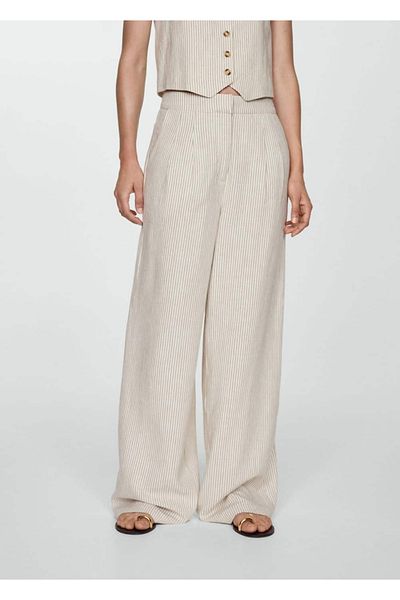 MANGO Woman Pantaloni de in dungi