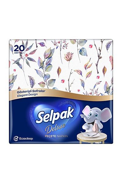 Selpak Patterned Napkin Elegant Deluxe Series - Presentation Napkin - Multicolor
