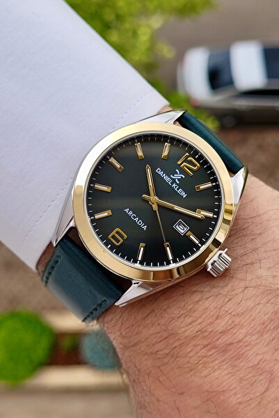 Daniel Klein Kasası Gümüş Kordonu ve Kadranı Yeşil Renk 24 Ay Garantili Takvi...