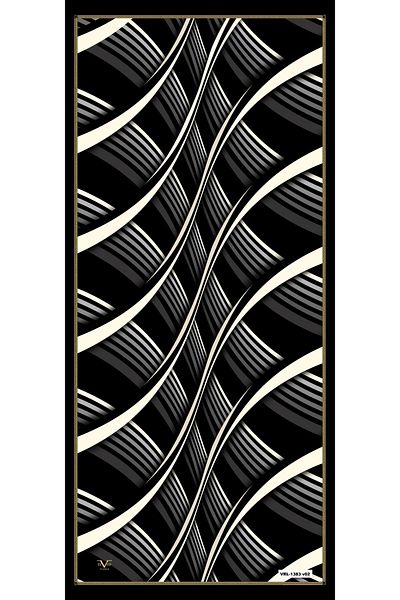 19V69 ITALIA Model Geometric Seria Lino cu Umeraș șal și Set Cadou 90x200 Cm