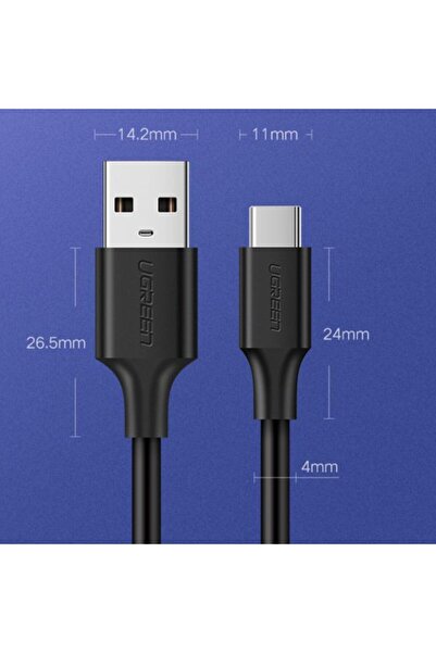 Ugreen Usb Type-c Şarj Ve Data Kablosu Beyaz 1 Metre