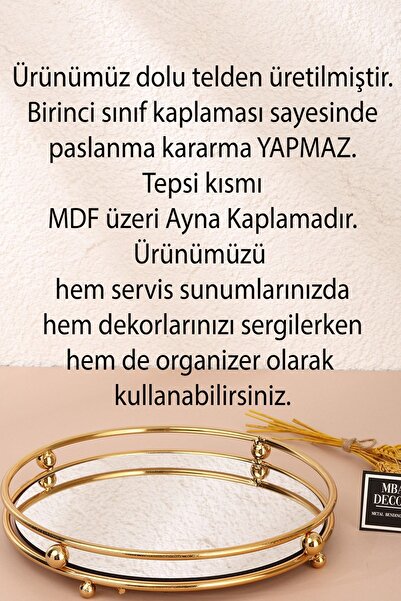 mba decor metal bending art Misket Gold Tepsi Organizer Kahve Yanı Servis Sunumluk Hediyelik Dekorasyon Organizer Parlak Siyah