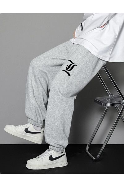 Touz Moda Anime Death Note L με στάμπα Unisex γκρι φούτερ