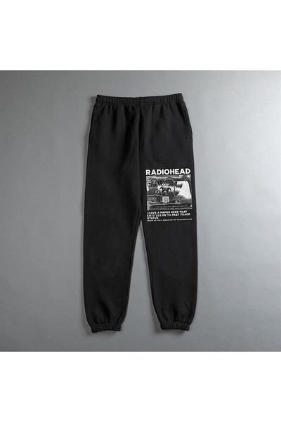 Touz Moda Rock Series Radiohead Printed Oversize Unisex Μαύρο Φούτερ