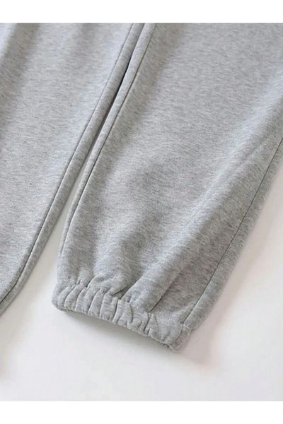 Touz Moda We Will Rock You Printed Unisex Grey Sweatpants