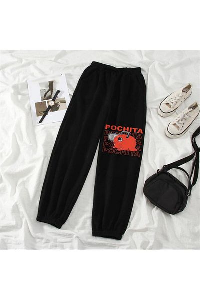 Touz Moda Μαύρο φούτερ με στάμπα Pochita Oversize Unisex