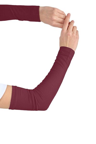 Ecardin Claret Red Practical Hijab Combed Cotton Sleeve - Prayer Sleeve
