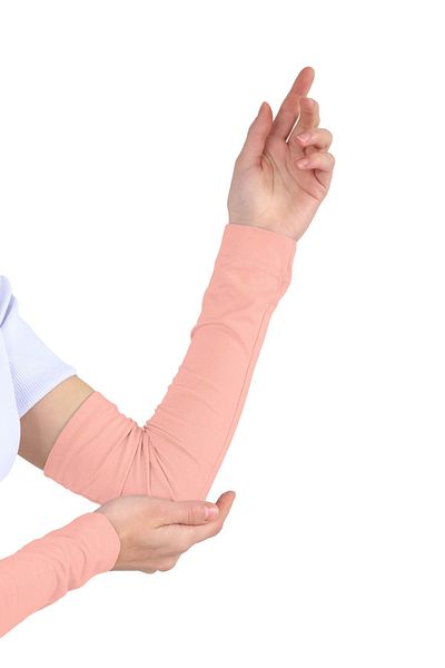 Ecardin Practical Hijab Sleeve - Combed Plain Prayer Sleeve - Yavruağzı