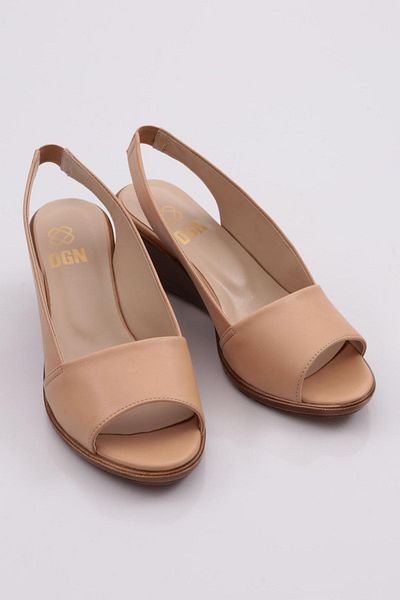 DGN Nude Color Women's Wedge Sandals