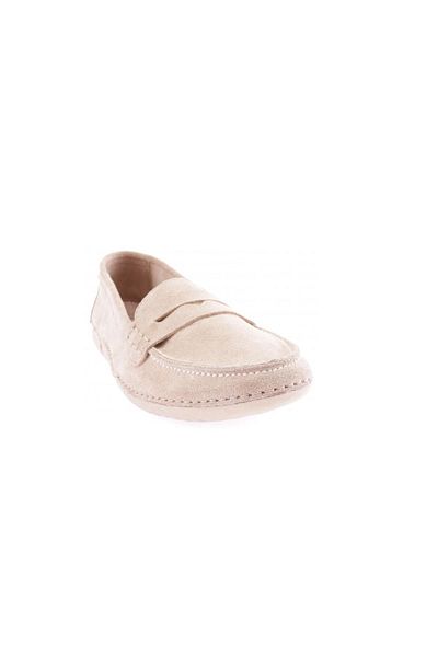 DGN 001 Pantofi ocazional de damă din piele naturală din piele intoarsa bej