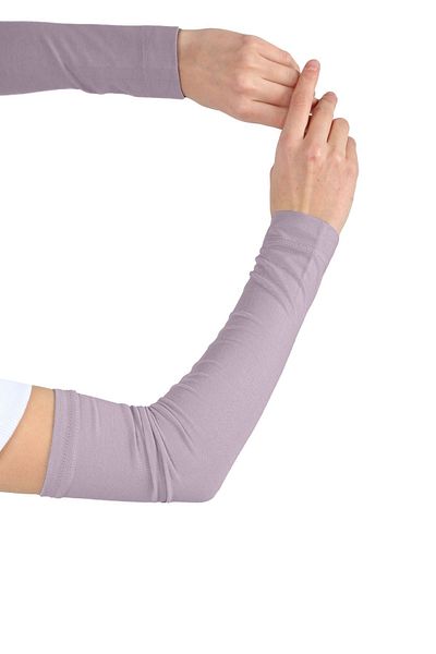 Ecardin Lilac Hijab Combed Cotton Sleeves - Practical Plain Prayer Sleeves