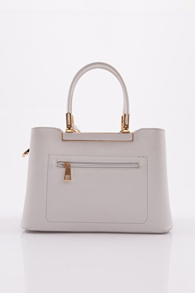 DGN Women's Classic Bag with White Metal Handles - 15672856
