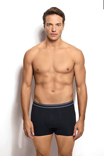 MYS GRUP TEKSTİL Ανδρικό Navy Blue Lycra Boxer - JİBER 277