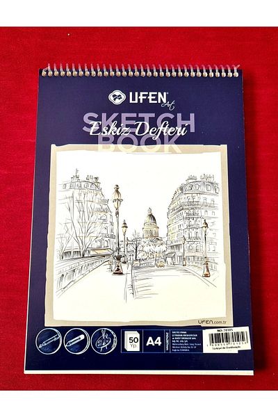 Südor كتاب رسم حلزوني Ufen مقاس A4، 120 جرام، 50 ورقة