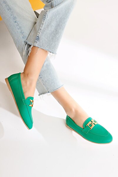 Limoya Dilsa Yeşil Toka Детальні балетки, жіночі балетки, вигідна пропозиція