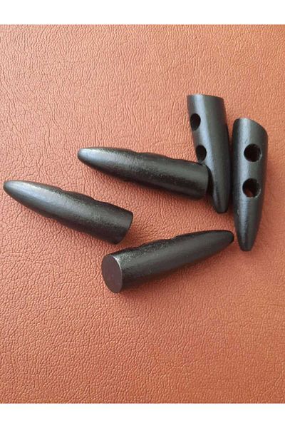 Beyna Black Kursun Wooden Shepherd - 5 cm Button, 1 Pack of 10 Pieces