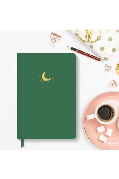AKILLICA Notebook Lastikli Sert Kapak Noktalı Defter 13x21 Cm Hardcover Notebook Green