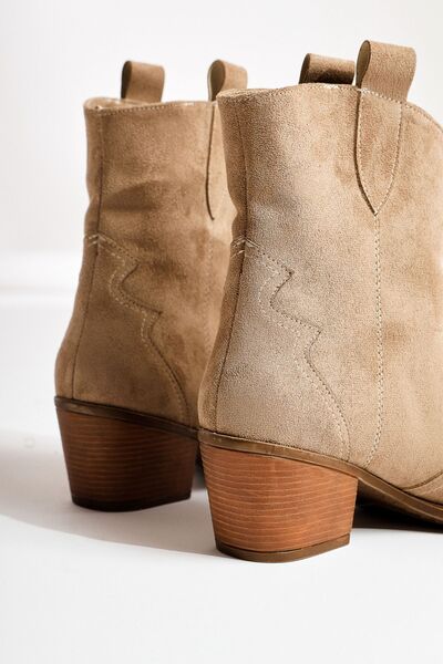 Limoya Joo Vizon Süet Sivri Burunlu Nakışlı Western Kadın Bot, Kadın Bootie