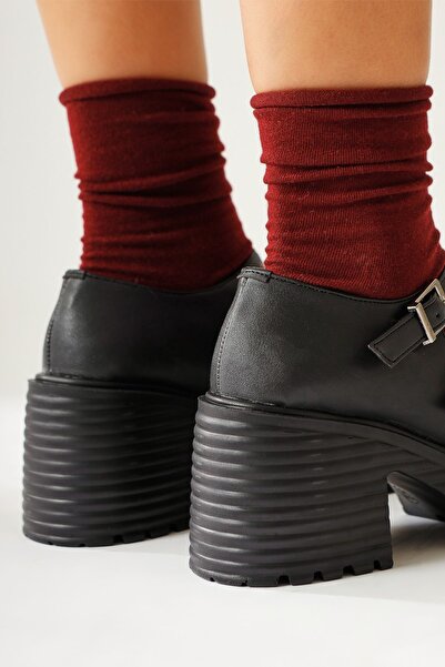 Limoya Roselie Black Thick-Soled Heeled Double-Strapped Women's Casual Shoes Opportunity Product