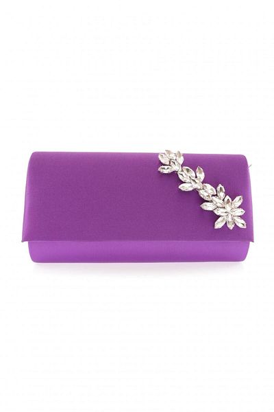 DGN Purple Satin Women's Evening Dress Clutch Bag - 51063152