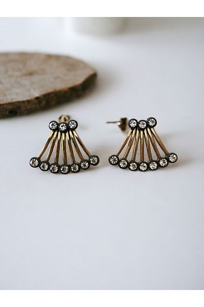FAYRA ACCESSORIES Diamond Rib Earrings