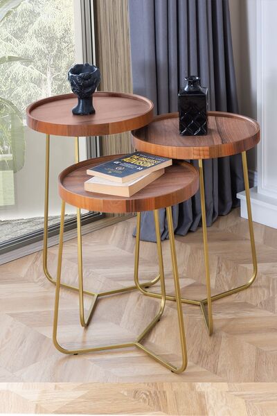 Sawoli Home Polen Gold Zigon Sehpa