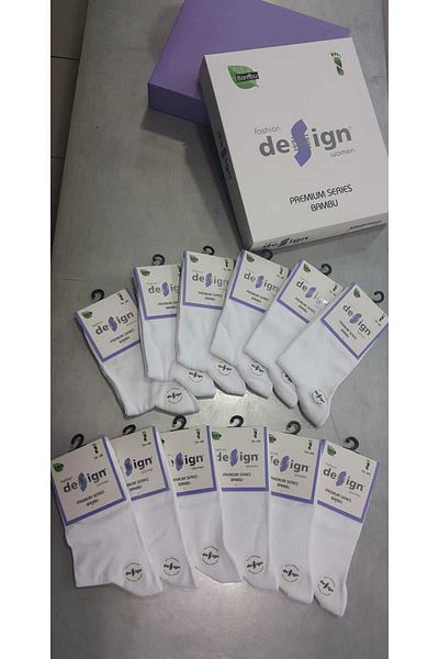 Design Socks WOMEN'S WASHED NYLON-FREE SEAMLESS BAMBOO SOCKS 12 PACK