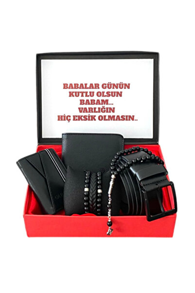 Erkek Siyah Cüzdan Kemer Kartlık Tesbih Ve 3 Adet Bileklik(KAPAK NOTUMUZ ÖRNEKTİR.)