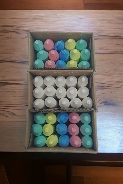 Beytuna 15 Adet Beyaz Tebeşir + 30 Adet Renkli Tebeşir Toplam 45 Adet Tozsuz ...