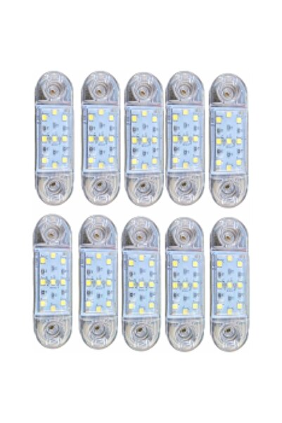 AHMET OTOMOTİV (10 Adet) Tombul Parmak Led Beyaz 12v-24v