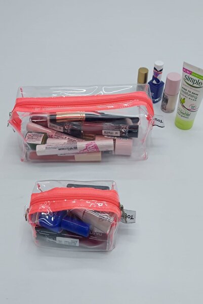 Togin حقيبة مكياج ماتريوشكا برتقالية 2 قطعة