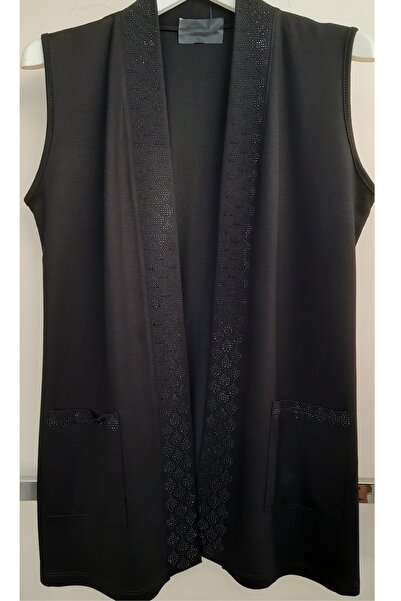 N.Y.YILDIZ YILDIZ Δερμάτινο Πέτρινο Ατσάλινο Μαμά Γιλέκο Plus Size - Σάλι για...