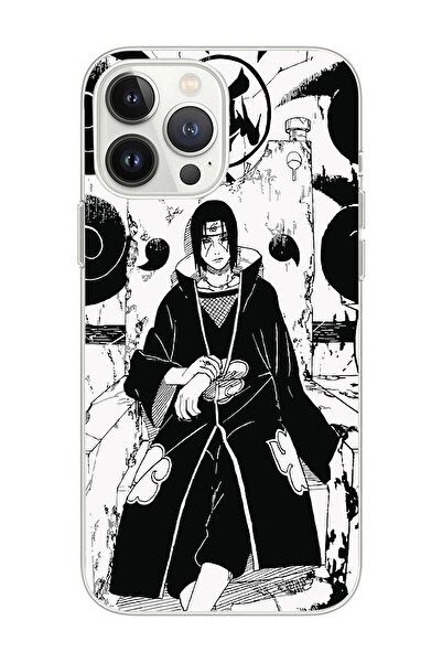 SUPER FRAME Iphone 15 PRO Uyumlu Itachi Uchiha Tasarımlı Şeffaf Telefon Kılıfı