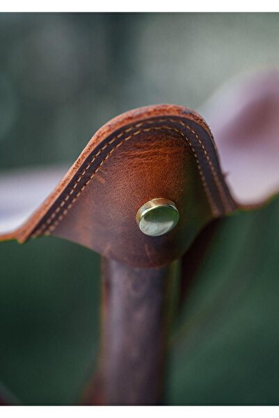 rkn El Yapımı Katlanır Deri Tabure