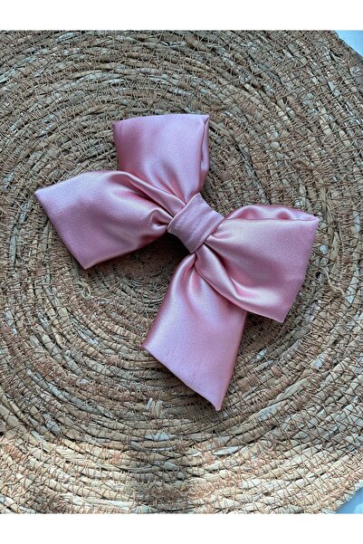 MADE BY PERİ Pink color silk satin child/adult automatic butterfly_bow buckle