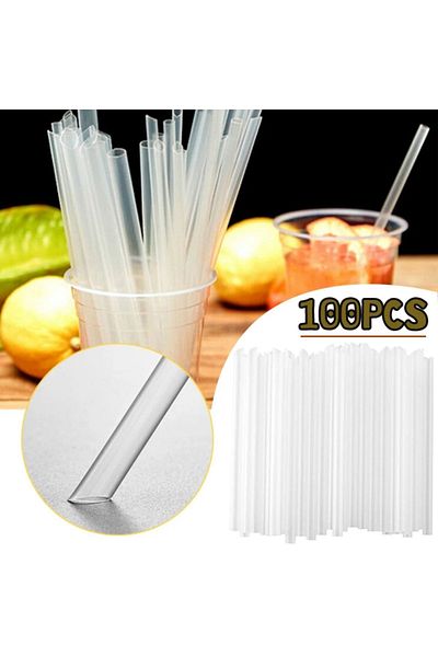 Adin Bubble Tea Straw 100pcs 22 Cm Thick Straw Tea Straw Cold Tea Bubble Tea Straw 100pcs