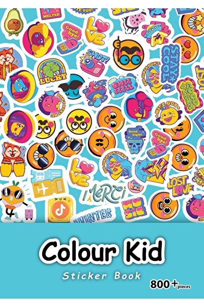 Colour Kid 800 14 Sayfa Eğlenceli Çıkartma - Planner Ve Gift Stickers