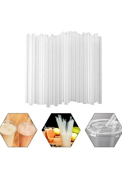Adin Bubble Tea Straw 100pcs Quality Thick 22 cm Frozen Milkshake Straw Bubble Tea Straw Cold Tea