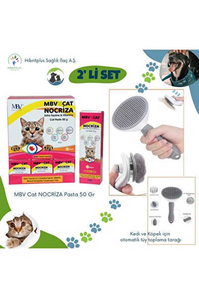 MBV İLAÇ Mbv Nocrıza Cat Pasta 50 gr Kedi Ve Köpek Otomatik Tüy Toplama Tarağ...
