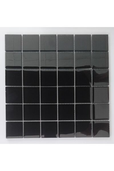 MozaiKristaL Mutfak, Ve Tüm Yüzeyler Için 48x48x4 Mm Siyah Kristal Cam Serami...